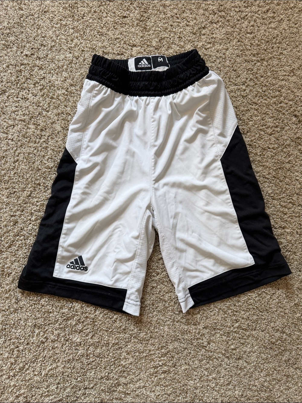 adidas Black & White Athletic Shorts for Kids